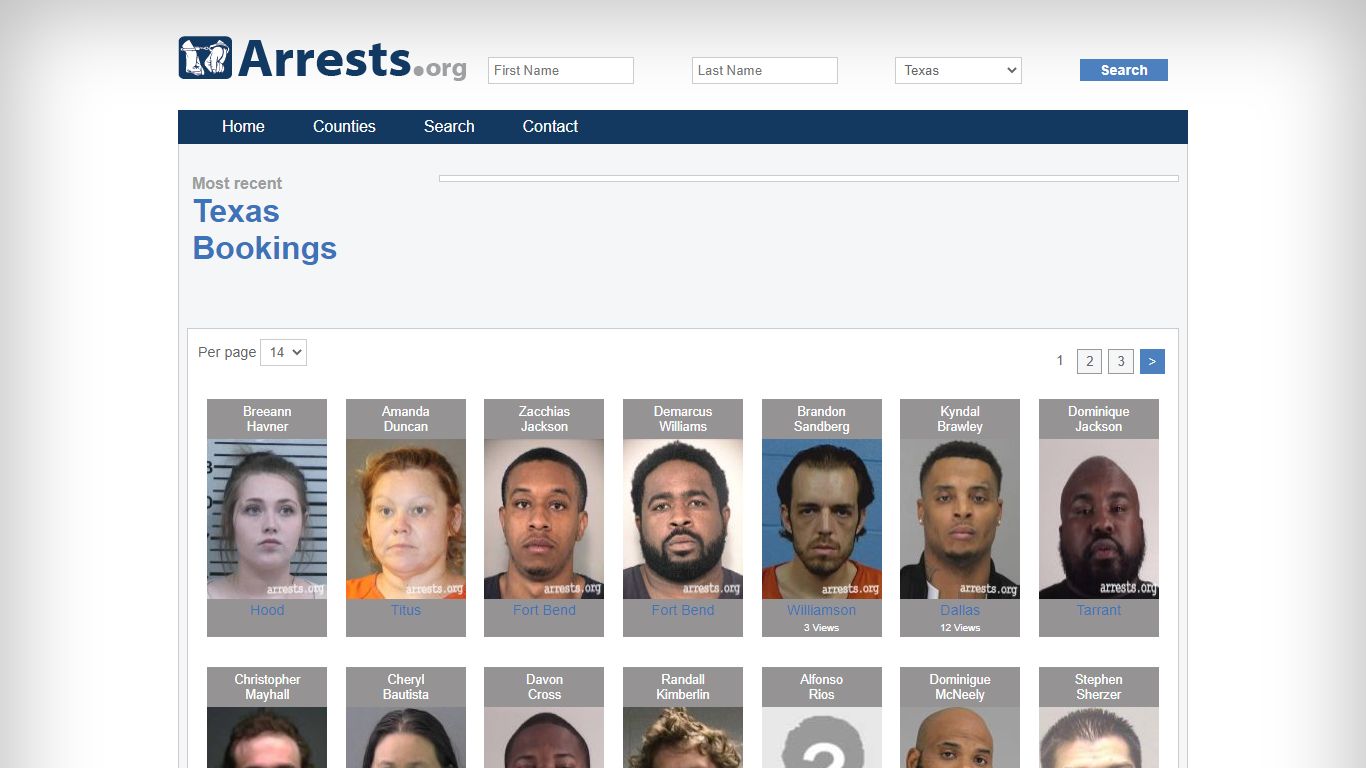 Texas Arrests and Inmate Search